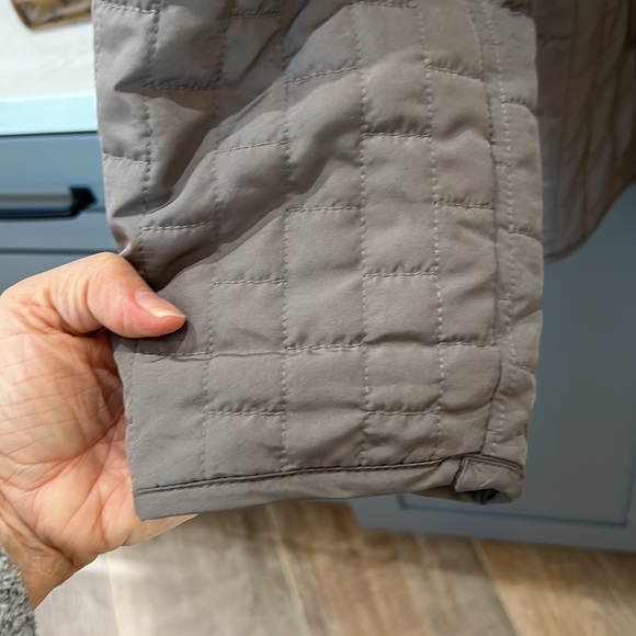 {Jane Ashley}Sz 1X Light Weight Gray Quilted Snap Front Jacket - Picture 5 of 8
